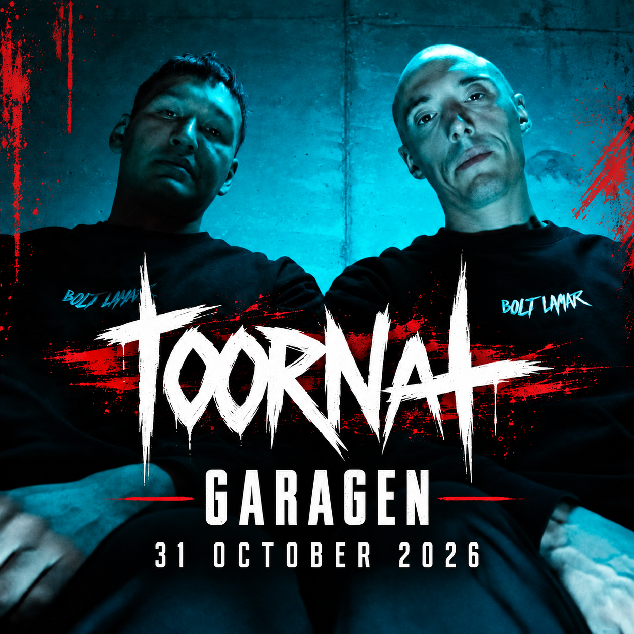 Toornat concert poster: 31 October 2026 at Garagen